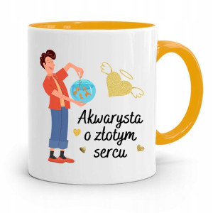 Dla Akwarysty Kubek Żółty Na Prezent Na Urodziny
