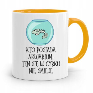 Dla Akwarysty Kubek Żółty Na Prezent Na Urodziny