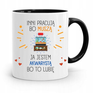 Dla Akwarysty Kubek Czarny Na Prezent Na Urodziny