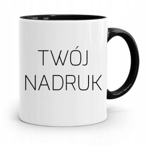 Czarny Kubek Z Własnym Nadrukiem Zdjęciem Logo