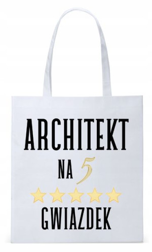 Dla Architekta Na Prezent Torba Eco Biała Shopper
