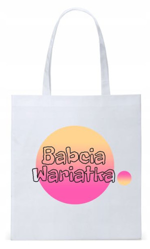 Dla Babci Babuni Prezent Torba Eco Biała Shopper