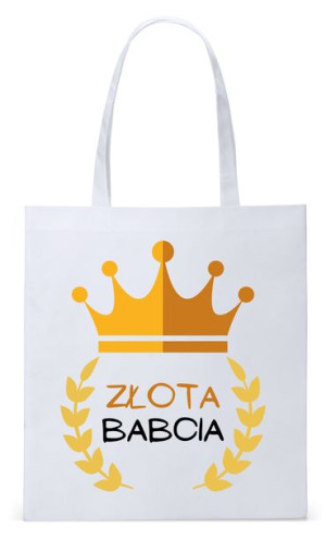 Dla Babci Babuni Prezent Torba Eco Biała Shopper