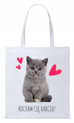 Dla Babci Babuni Prezent Torba Eco Biała Shopper