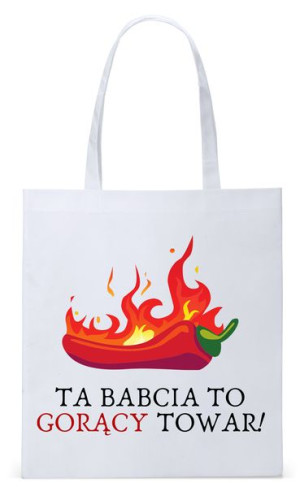 Dla Babci Babuni Prezent Torba Eco Biała Shopper