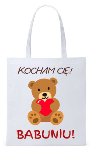 Dla Babci Babuni Prezent Torba Eco Biała Shopper