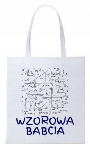 Dla Babci Babuni Prezent Torba Eco Biała Shopper