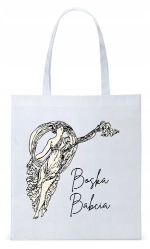 Dla Babci Babuni Prezent Torba Eco Biała Shopper