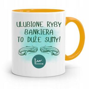 Dla Bankiera Kubek Żółty Na Prezent Na Urodziny