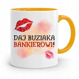 Dla Bankiera Kubek Żółty Na Prezent Na Urodziny