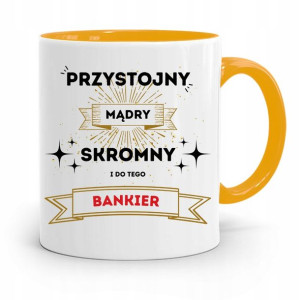 Dla Bankiera Kubek Żółty Na Prezent Na Urodziny