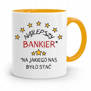 Dla Bankiera Kubek Żółty Na Prezent Na Urodziny