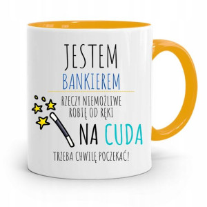Dla Bankiera Kubek Żółty Na Prezent Na Urodziny