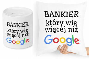 Dla Bankiera Zestaw Poduszka + Skarbonka Prezent