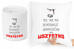 Dla Bankiera Zestaw Poduszka + Skarbonka Prezent