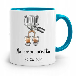 Dla Baristy Baristki Kawiarki Kubek Błękitny