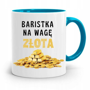 Dla Baristy Baristki Kawiarki Kubek Błękitny
