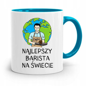 Dla Baristy Baristki Kawiarki Kubek Błękitny