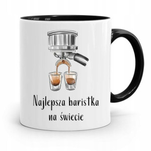 Dla Baristy Baristki Kawiarki Kubek Czarny Prezent