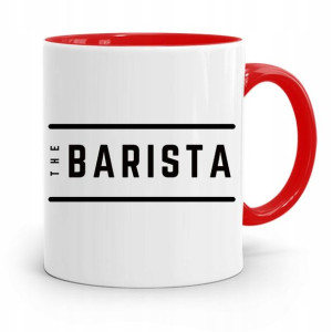 Dla Baristy Baristki Kawiarki Kubek Czerwony