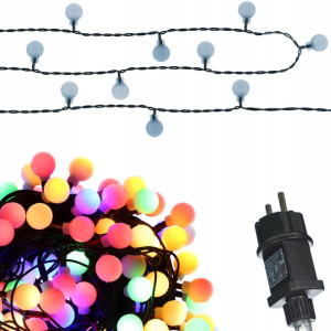 lampki choinkowe kulki 200 LED multikolor zewnętrzne