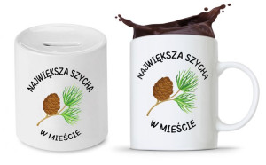 Zestaw Śmieszny Zabawny Prezent Kubek + Skarbonka