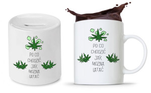 Zestaw Śmieszny Zabawny Prezent Kubek + Skarbonka