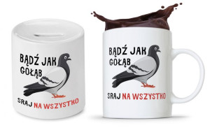 Zestaw Śmieszny Zabawny Prezent Kubek + Skarbonka