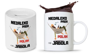 Zestaw Śmieszny Zabawny Prezent Kubek + Skarbonka