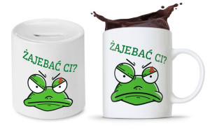 Zestaw Śmieszny Zabawny Prezent Kubek + Skarbonka