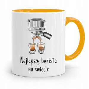 Dla Baristy Baristki Kawiarki Kubek Żółty Prezent