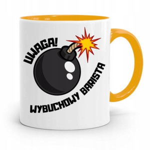 Dla Baristy Baristki Kawiarki Kubek Żółty Prezent