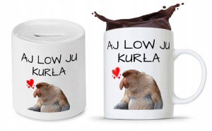 Zestaw Walentynki Dla Dziewczyny Kubek + Skarbonka