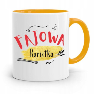 Dla Baristy Baristki Kawiarki Kubek Żółty Prezent