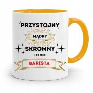 Dla Baristy Baristki Kawiarki Kubek Żółty Prezent