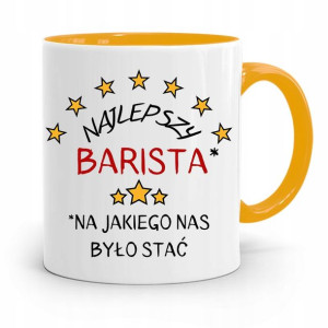 Dla Baristy Baristki Kawiarki Kubek Żółty Prezent