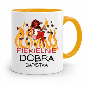 Dla Baristy Baristki Kawiarki Kubek Żółty Prezent