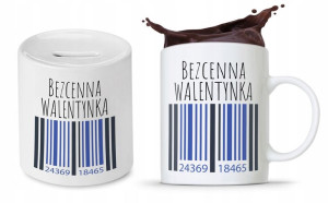 Zestaw Walentynki Dla Dziewczyny Kubek + Skarbonka