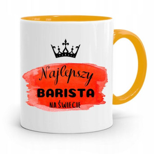 Dla Baristy Baristki Kawiarki Kubek Żółty Prezent