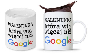 Zestaw Walentynki Dla Dziewczyny Kubek + Skarbonka