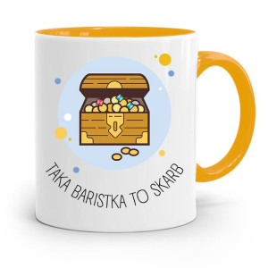 Dla Baristy Baristki Kawiarki Kubek Żółty Prezent