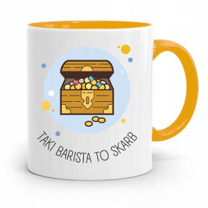 Dla Baristy Baristki Kawiarki Kubek Żółty Prezent