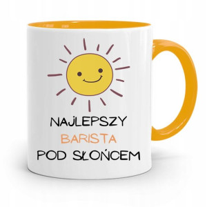 Dla Baristy Baristki Kawiarki Kubek Żółty Prezent