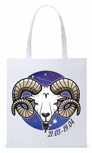 Znaki Zodiaku Baran Torba Biała Eco Shopper
