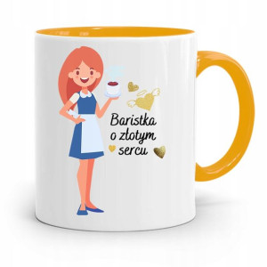 Dla Baristy Baristki Kawiarki Kubek Żółty Prezent