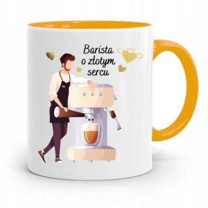 Dla Baristy Baristki Kawiarki Kubek Żółty Prezent