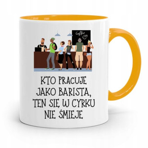 Dla Baristy Baristki Kawiarki Kubek Żółty Prezent