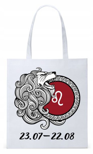 Znaki Zodiaku Lew Torba Biała Eco Shopper
