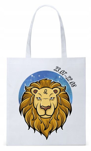 Znaki Zodiaku Lew Torba Biała Eco Shopper