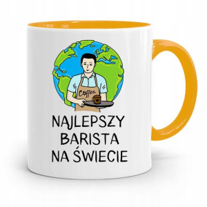 Dla Baristy Baristki Kawiarki Kubek Żółty Prezent